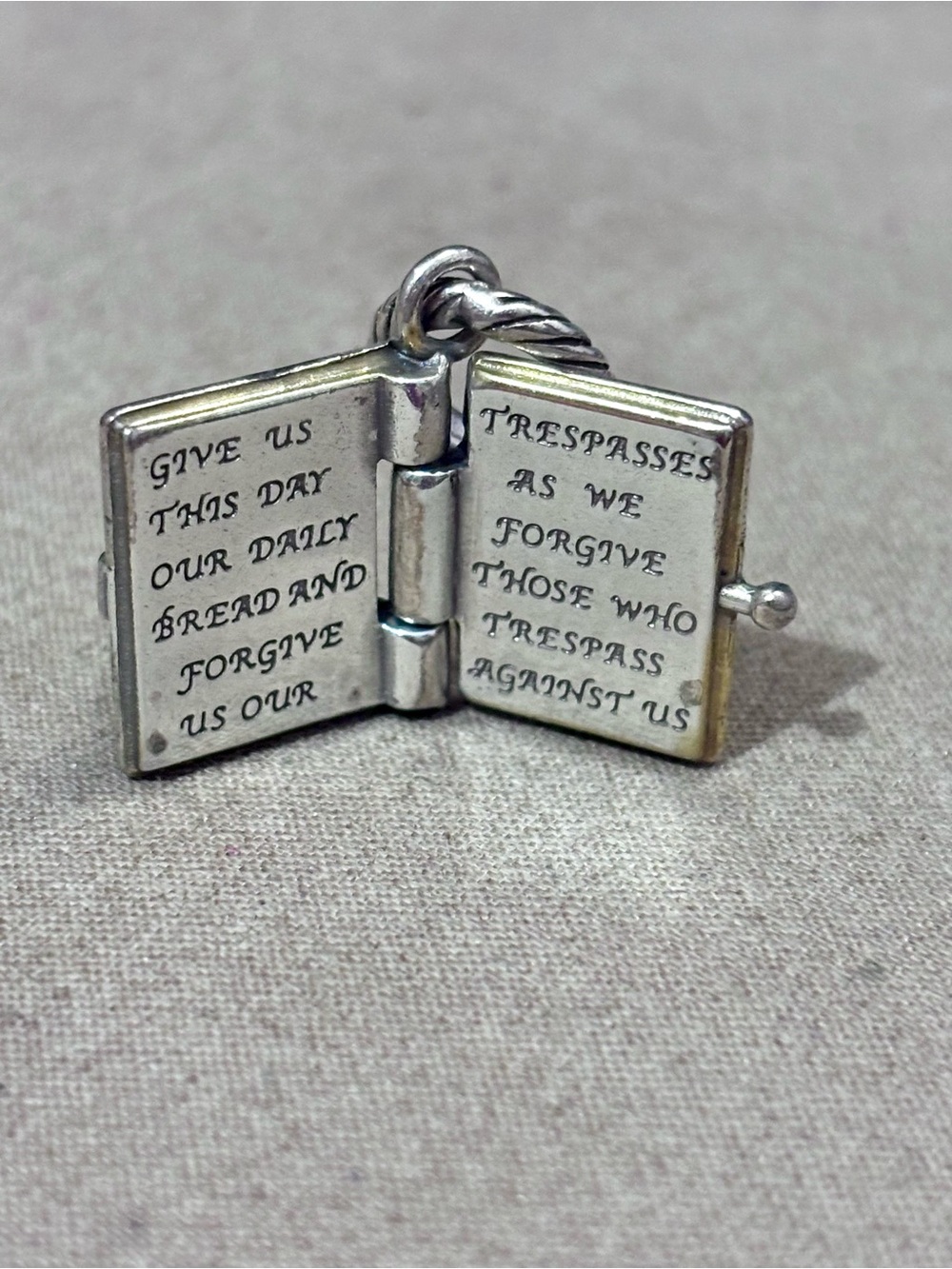 🆕Listing! Brighton Holy Bible charm It opens! Engraved verses Silver Retired - Picture 3 of 7